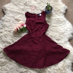Maroon swing dress